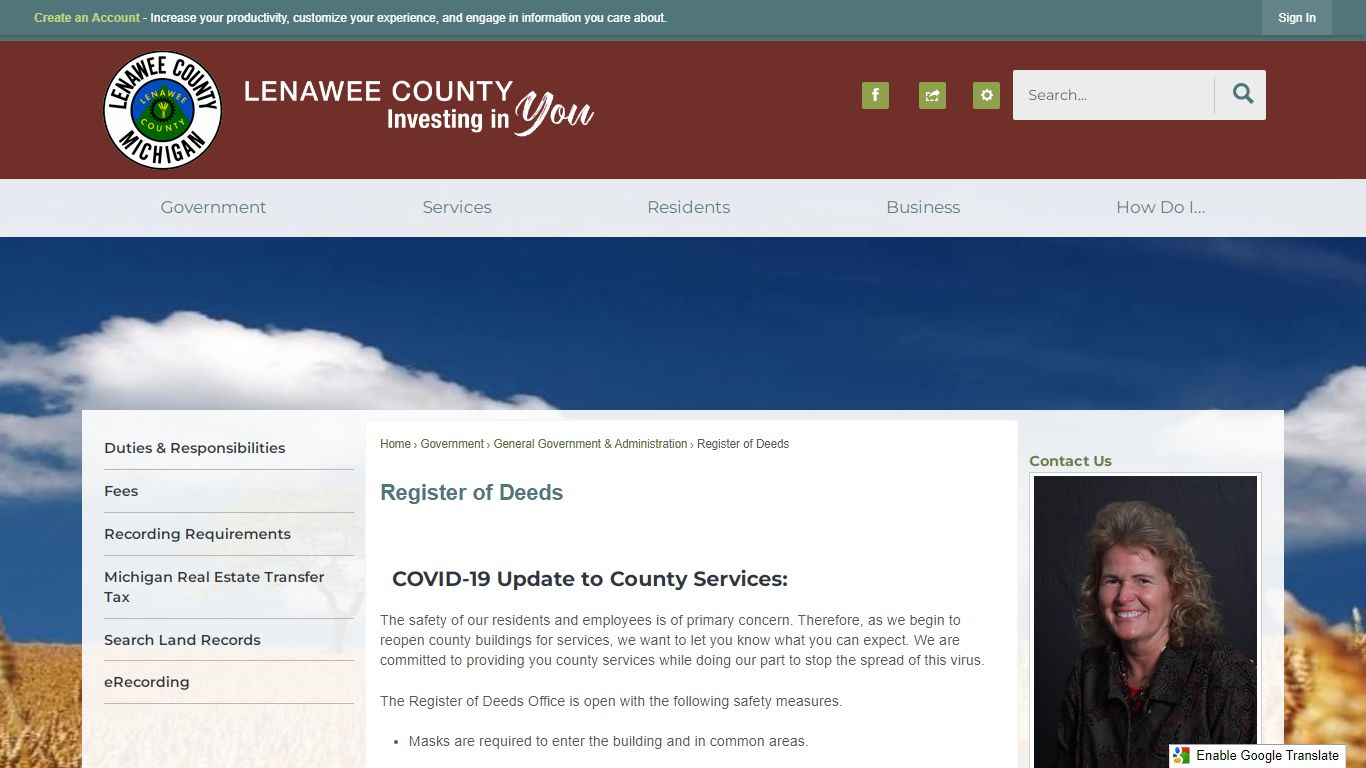 Register of Deeds | Lenawee County, MI